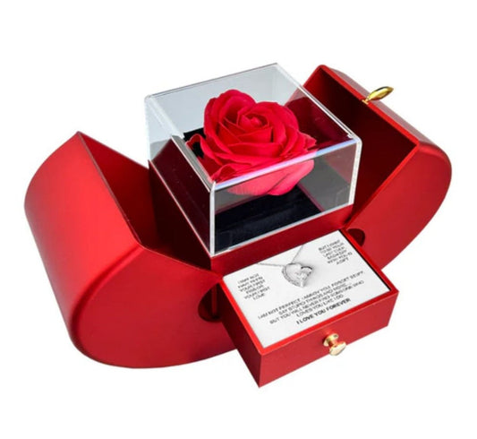 Rose Everlasting Necklace Gift Box Set